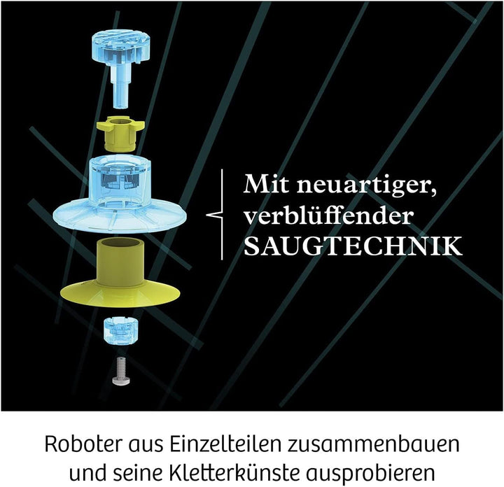 KOSMOS 620752 Air Walker, Klettert Glatte Oberflächen hoch, Bausatz für Roboter mit Spezial-Saugnäpf