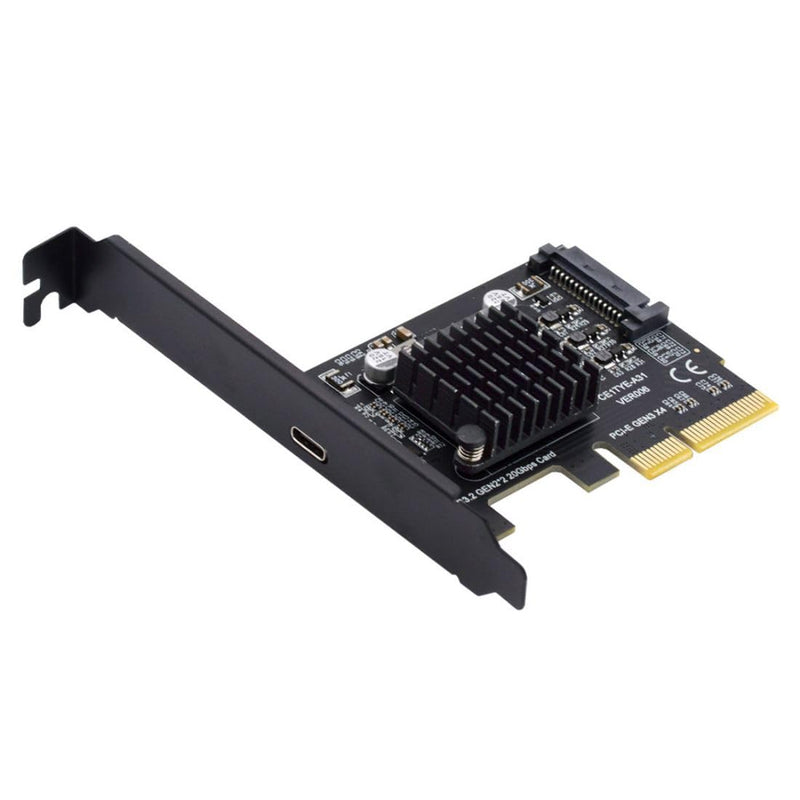 CY PCIe auf USB C Adapter,USB 3.2 Gen2 Typ-C auf PCI-E 4X Express Card Adapter für Motherboard 20Gbp