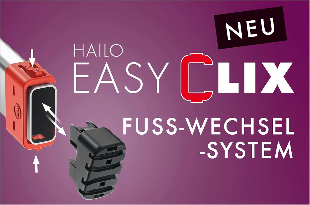 Hailo EasyClix Wechselfüsse Garden Grösse L, Wechselfuss-Set für Hailo Stehleitern, Leiter-Zubehör,