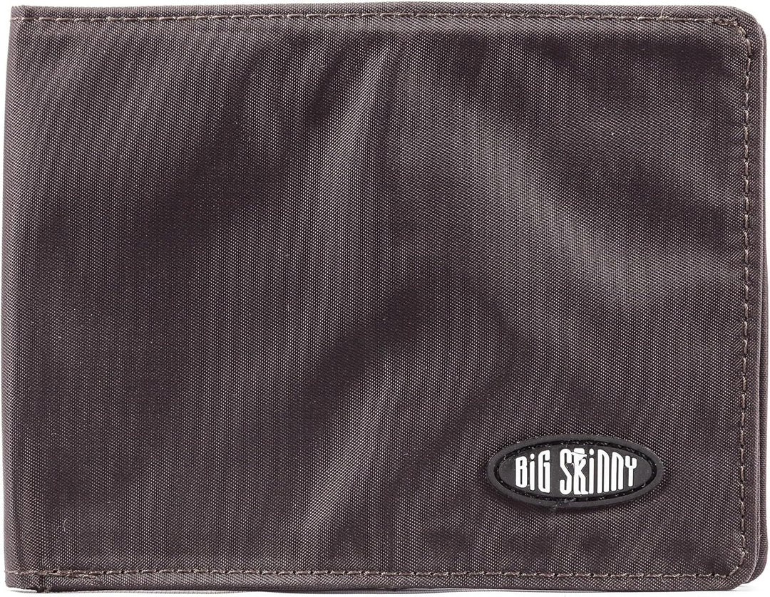 Big Skinny Herren Portemonnaie Super Skinny Bi-Fold Slim Wallet für bis zu 30 Karten Braun, Braun