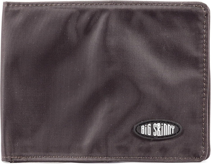 Big Skinny Herren Portemonnaie Super Skinny Bi-Fold Slim Wallet für bis zu 30 Karten Braun, Braun