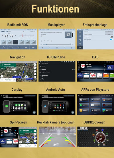 M.I.C. AV8V7LITE Android 12 Autoradio mit navi Ersatz für VW Golf t5 touran Passat Skoda Octavia SEA