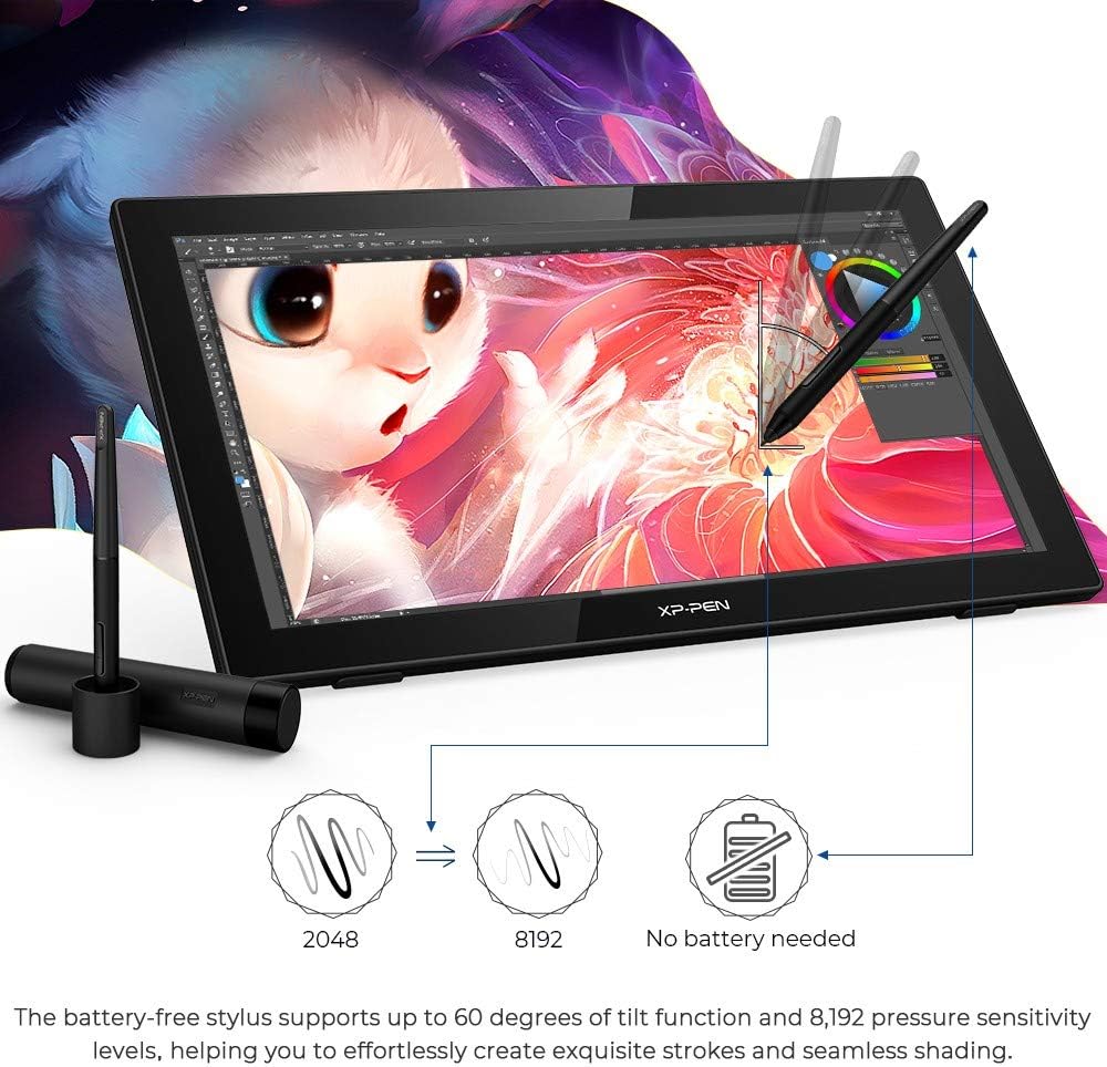 XP-PEN Artist 22 (2. Generation) Grafiktablett 21,5 Zoll Stift-Display (1.920 x 1.080), 122% sRGB Fa
