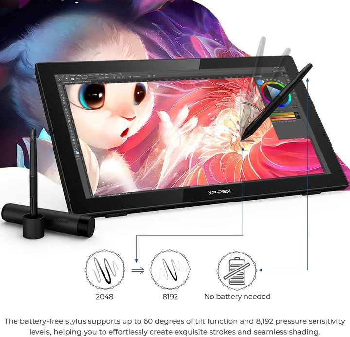 XP-PEN Artist 22 (2. Generation) Grafiktablett 21,5 Zoll Stift-Display (1.920 x 1.080), 122% sRGB Fa