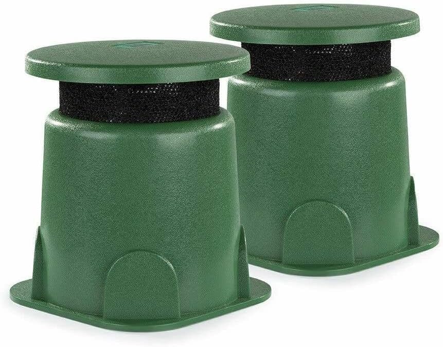 Power Dynamics Gartenlautsprecher Set wetterfest – 2X Outdoor Lautsprecher Grün 360° Sound & Bluetoo