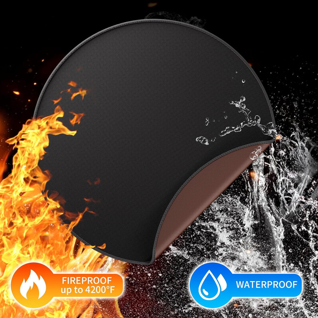 Feuerfeste Matte Feuerstelle Unterlage 2315°C Feuerschutzmatte Hitzeschutzmatte 114cm BBQ Grills Mat