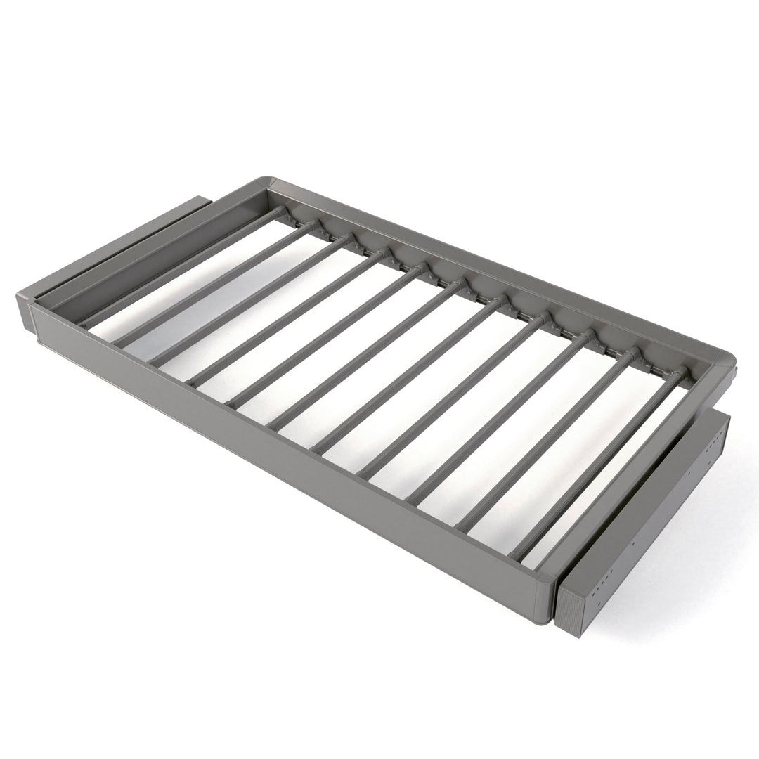 Emuca - Satz aus 7-Stangen-Hosenhalter und ahmen für Schrank Quartz, mit Soft-Close- und Vollauszugs