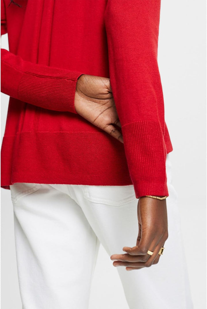 ESPRIT Cardigan mit V-Ausschnitt XXS Dark Red, XXS Dark Red