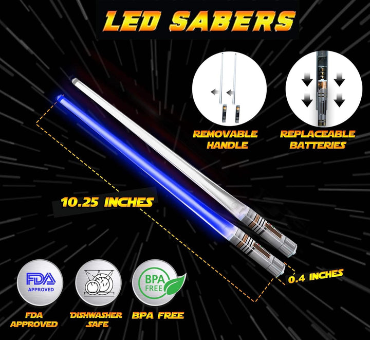 LIGHTTSABER CHOPSTICKS LIGHT UP STAR WARS LED Glowing Light Saber Chop Sticks reusable Sushi Lightup