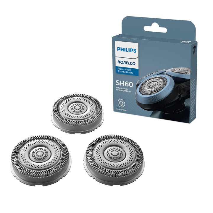 Philips Norelco Original SH60/72 Scherköpfe, kompatibel mit Norelco Rasierer Serie 6000