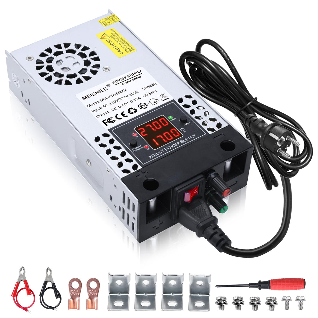 Einstellbare Schalternetzteil DC (0-17V 0-30A) 500W DIY Trafo 230V AC auf DC 30Volt Transformator In