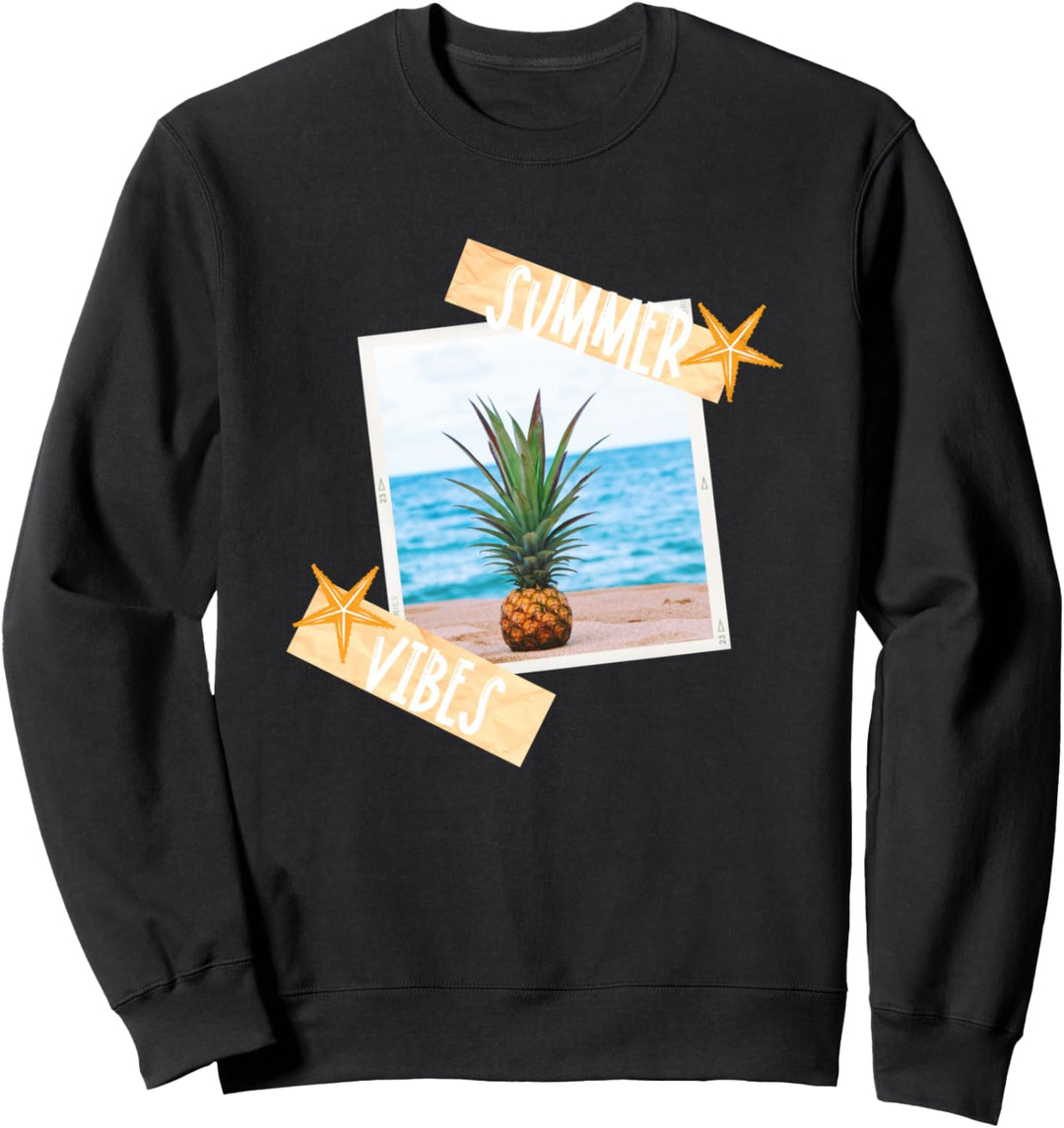 Sommer Feeling tropische Ananas Frucht Strand Urlaub Meer Sweatshirt