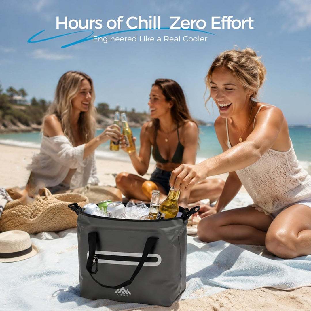 Lekesky Kühltasche Klein 12L – Wasserdicht & Leckgeschützt, Isolierte Lunchtasche für Unterwegs, Tra