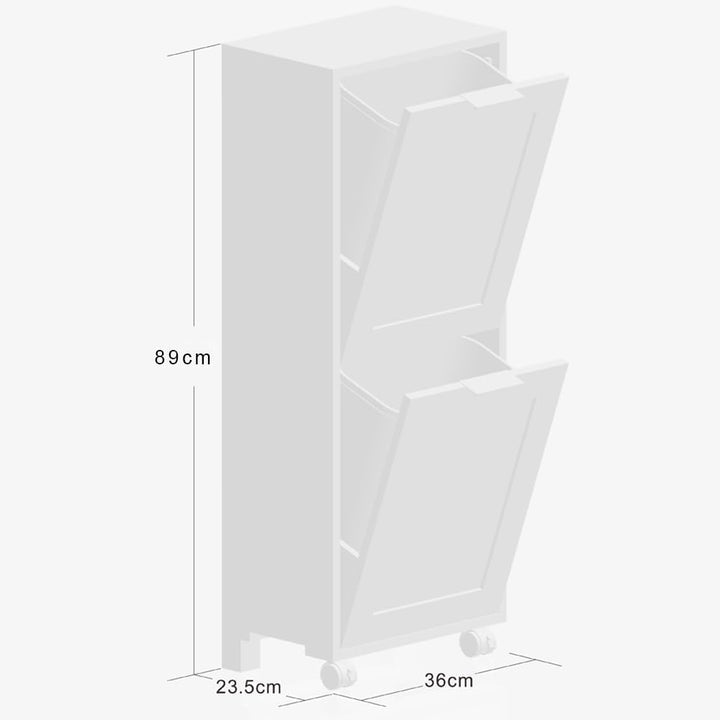 Kesper | Univeralschrank mit Mülltrennsystem, Material: Faserplatte, Masse: 36 x 24 x 94 cm, Farbe:
