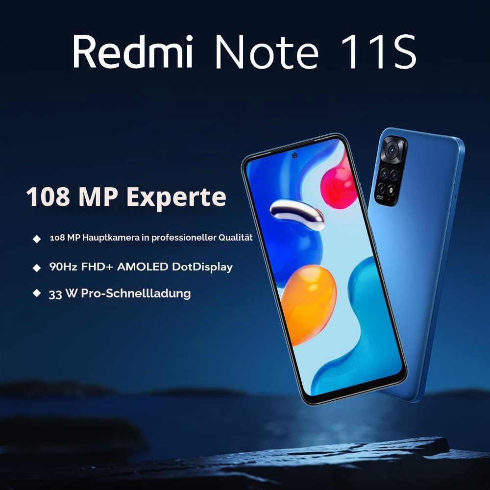 Xiaomi Redmi Note 11S Smartphone,6GB RAM 64GB ROM, 6,43 Zoll AMOLED DotDisplay, MediaTek Helio G96 P