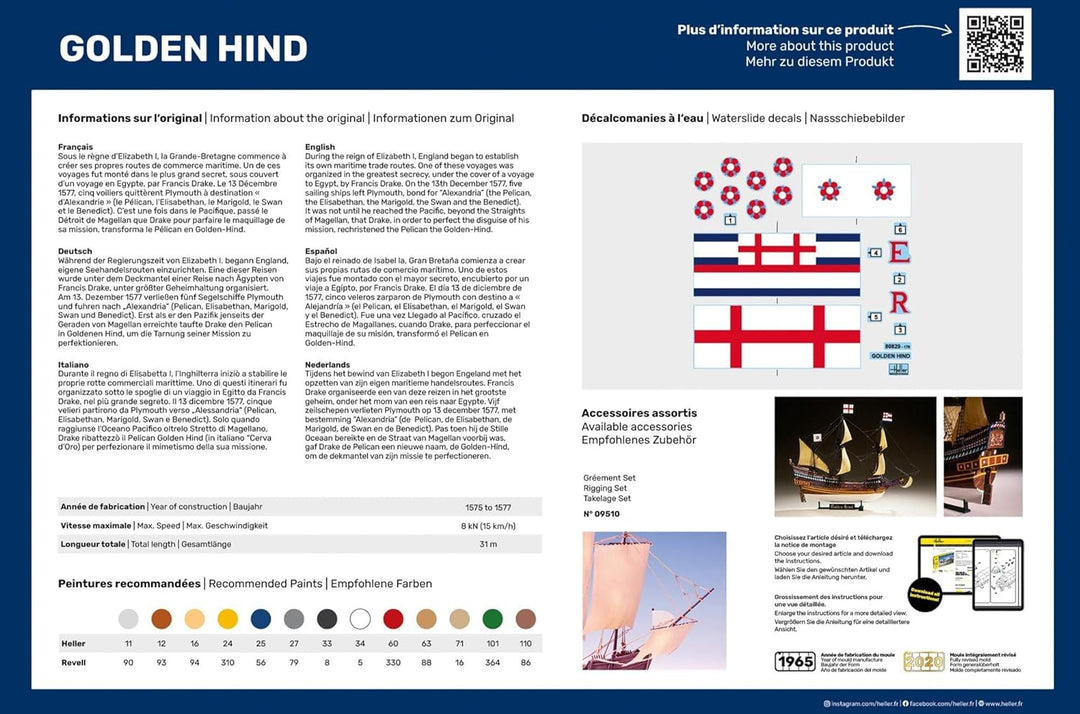 Maquette Bateau : Starter Kit : Golden Hind