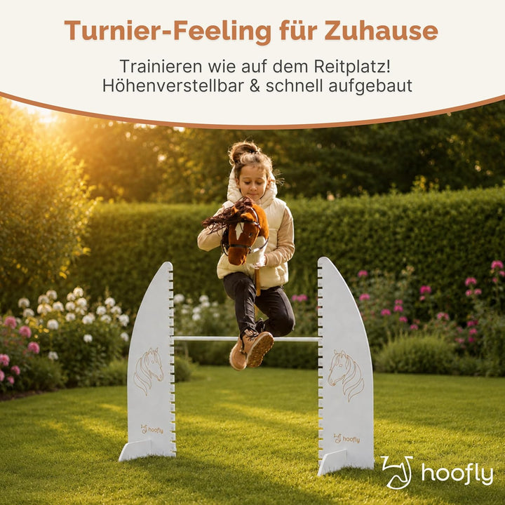 Hobby Horse Hindernis Höhenverstellbar bis 100 cm – Turnier Hürde für Kinder &amp; Jugendliche, Profi Ho