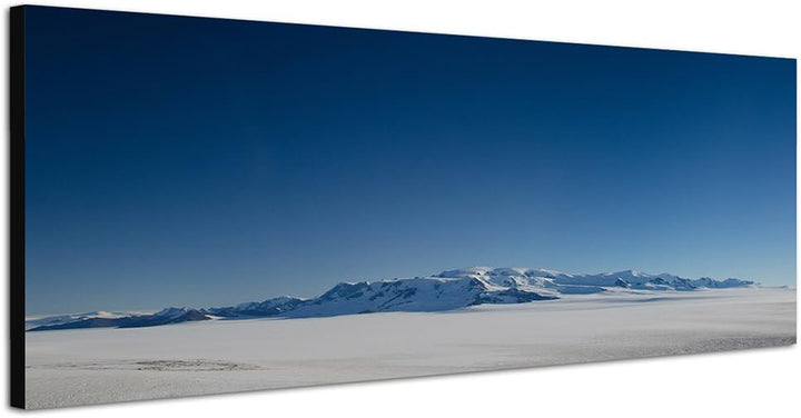 Paul Sinus Art Panoramabild auf Leinwand und Keilrahmen 150x50cm Chile Eisfeld Berge Schnee EIS Himm