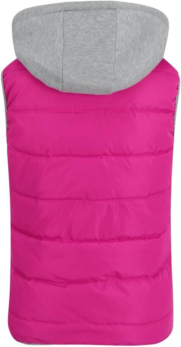 YOUTHUP West Damen Steppweste mit Kapuze Leicht Winterweste Freizeit Outdoor Ärmellos Jacke Gilet Bo
