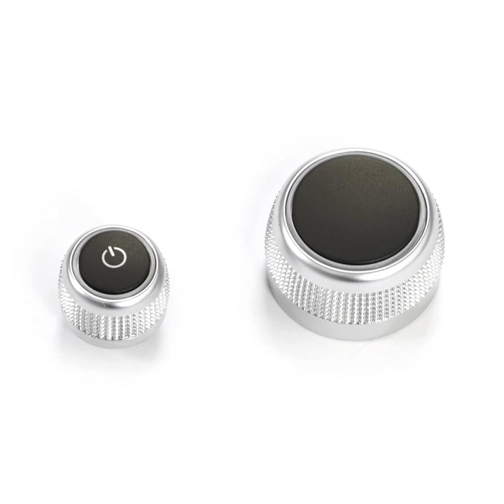 Audi 8X0919069A Drehknöpfe Radio Verstellknopf Drehregler Knopf, chrom/schwarz