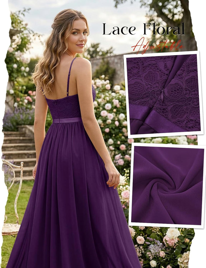 DRESSTELLS Abendkleider Elegant für Hochzeit Festlich Ballkleid Damen Lang Brautkleid Standesamt Bra