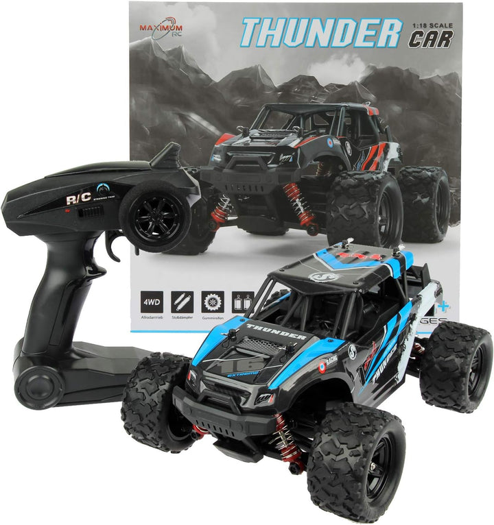 Maximum RC Monster Truck - 4WD Thunder Car 36km/h ferngesteuertes Auto - Ersatzteile (1x Monster Tru