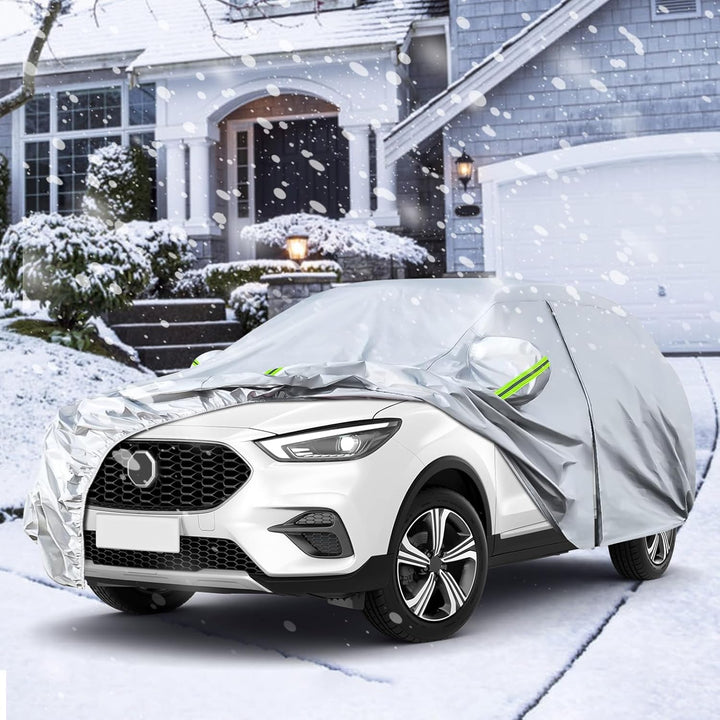 Autoabdeckung für MG ZS Crossover 2017-2025, Autoschutzhülle Auto Abdeckung mit Reissverschluss an d