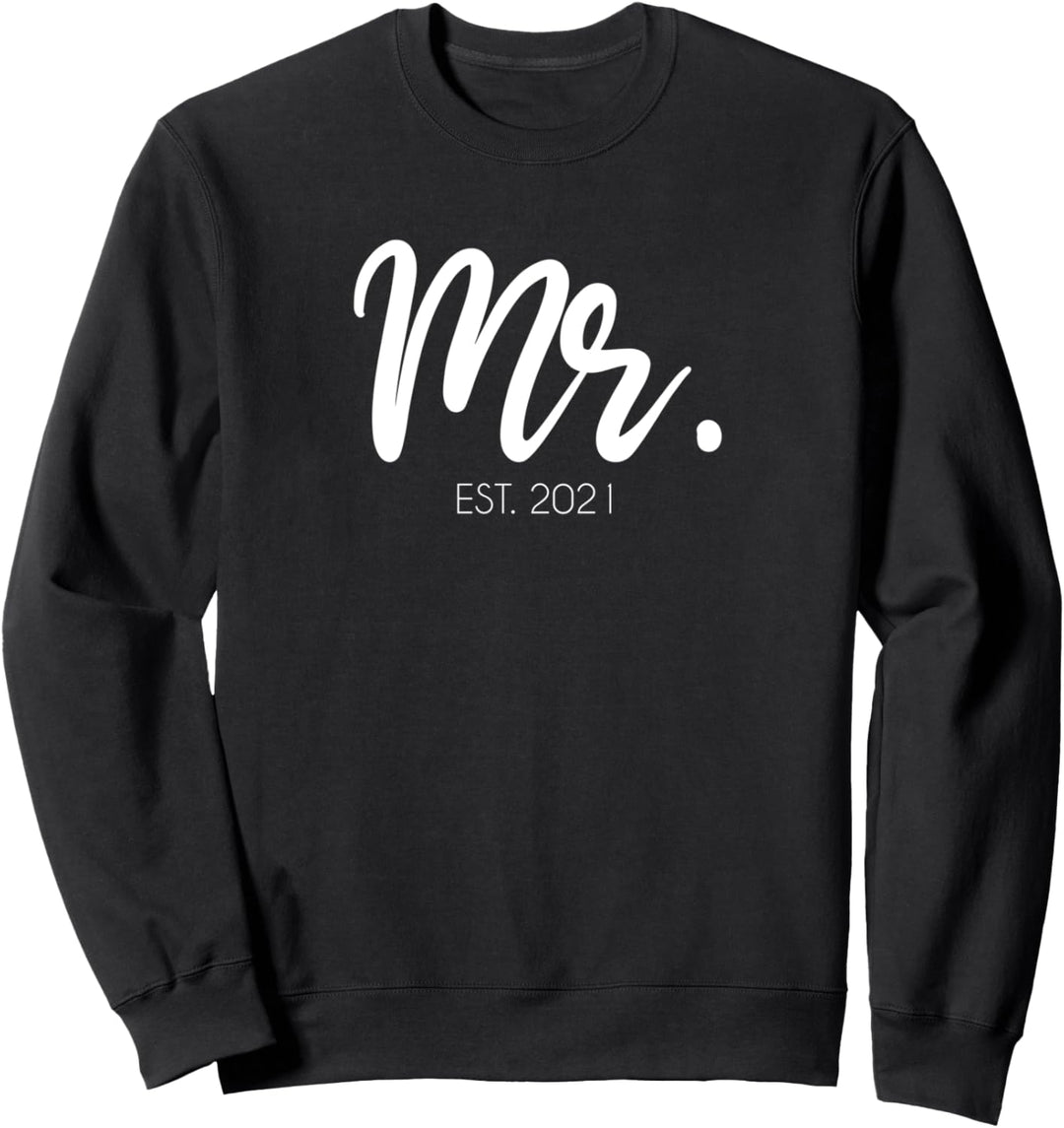 Hochzeits-Geschenk Mr. Est. 2021 Bräutigam Sweatshirt