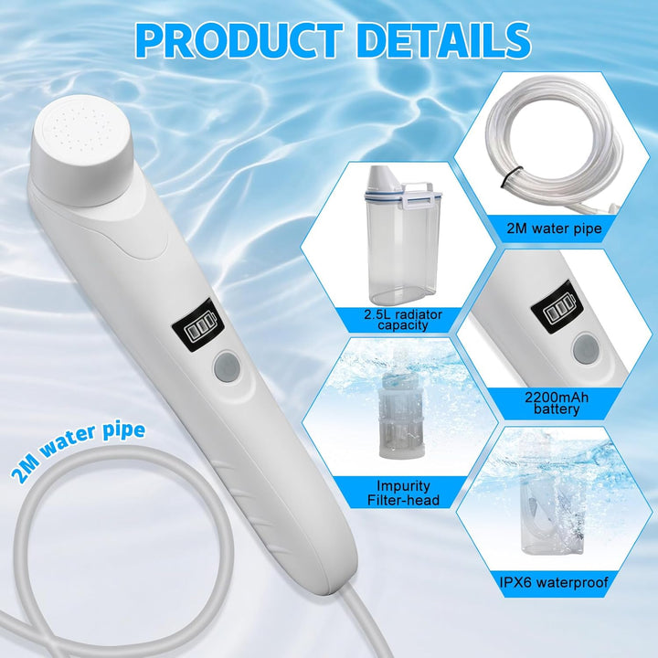 Bidet Po Dusche, Portable Travel Bidet Elektrisches, Peri Bottle mit 2.5 L Wassertank füR Intimdusch