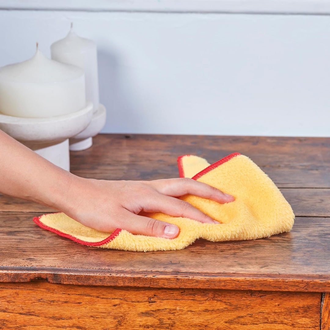 Spontex Microfibre Staubtuch, 12 Stück, weiche Mikrofasertücher mit Recyclingfasern, wiederverwendba