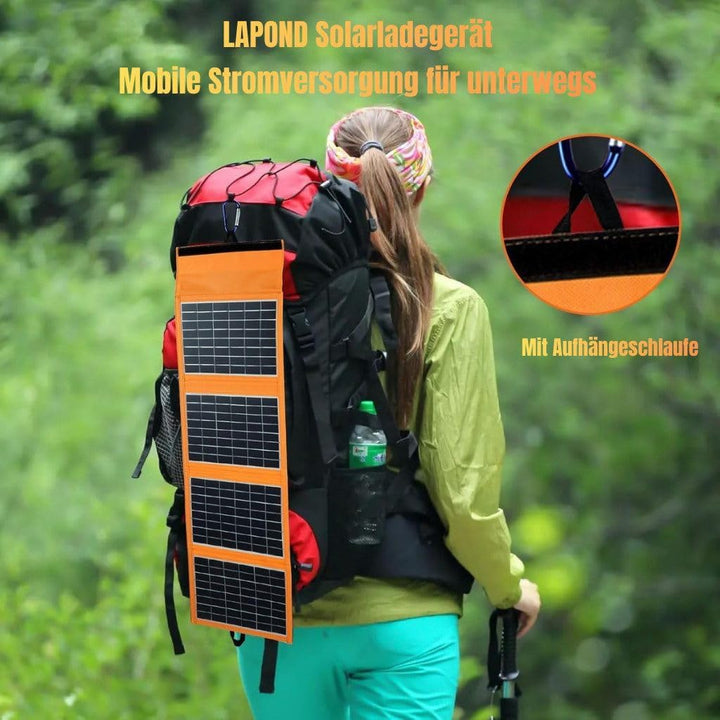 Faltbares Solarpanel 30W, Monokristallin, 2 USB-Ausgänge, Ultraleicht & Robust, Tragbar für Camping,