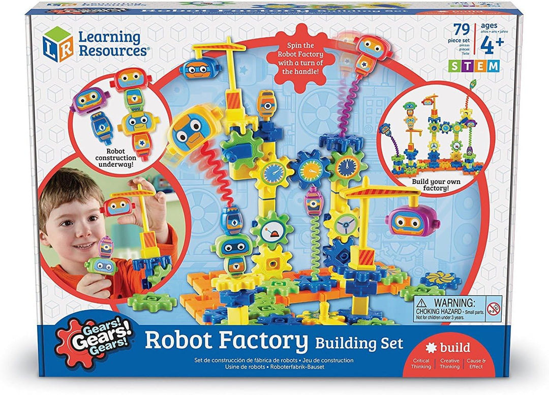 Learning Resources Gears Gears Gears!® Roboterfabrik-Bausatz, Roboterfabrik