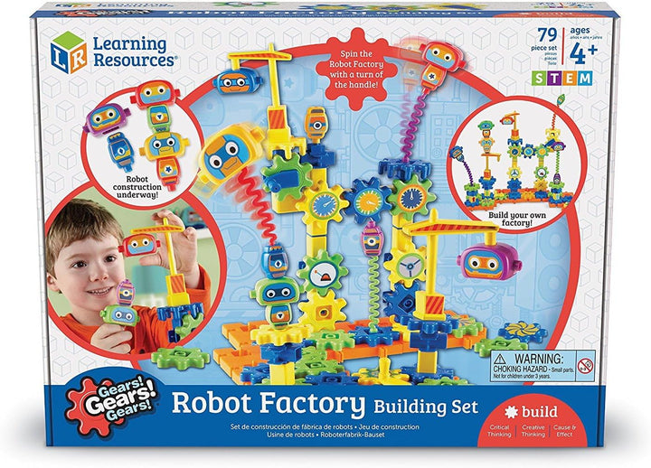 Learning Resources Gears Gears Gears!® Roboterfabrik-Bausatz, Roboterfabrik
