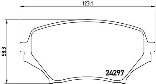Brembo P 49 043 Bremsbelagsatz, Scheibenbremse - (4-teilig)