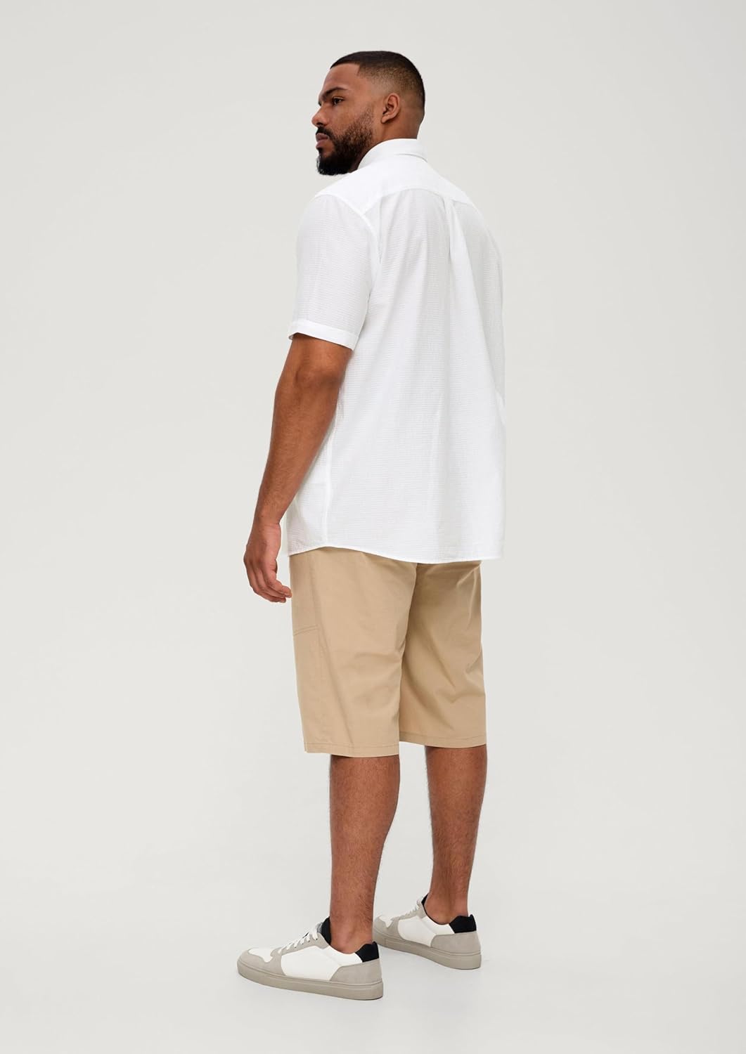 s.Oliver Herren Hemd Kurzarm 3XL Weiss, 3XL Weiss