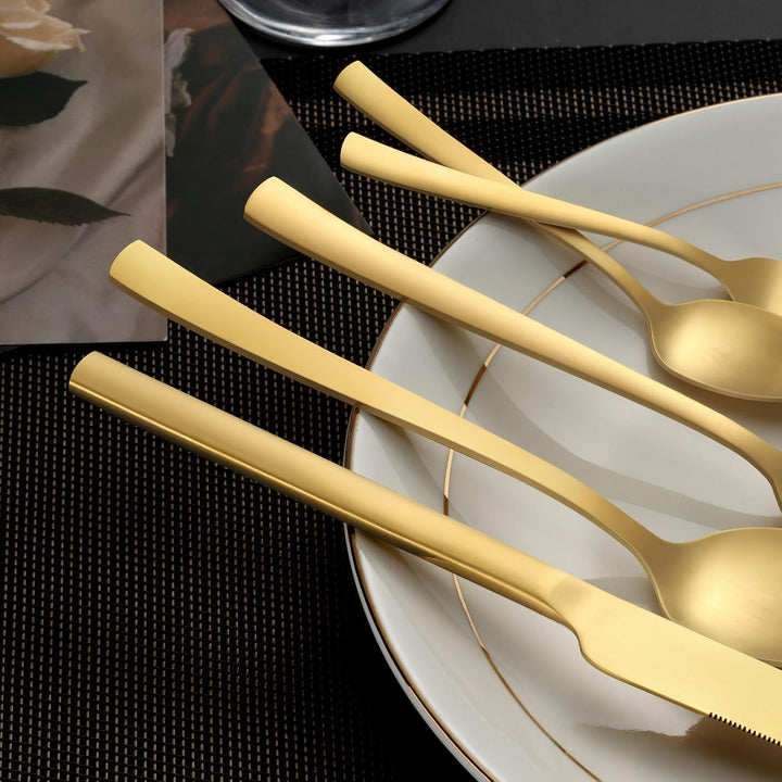 Pleafind Besteck Set, 30 teilig Besteck Set für 6 Personen, hochwertiges Besteck aus Edelstahl, Essb