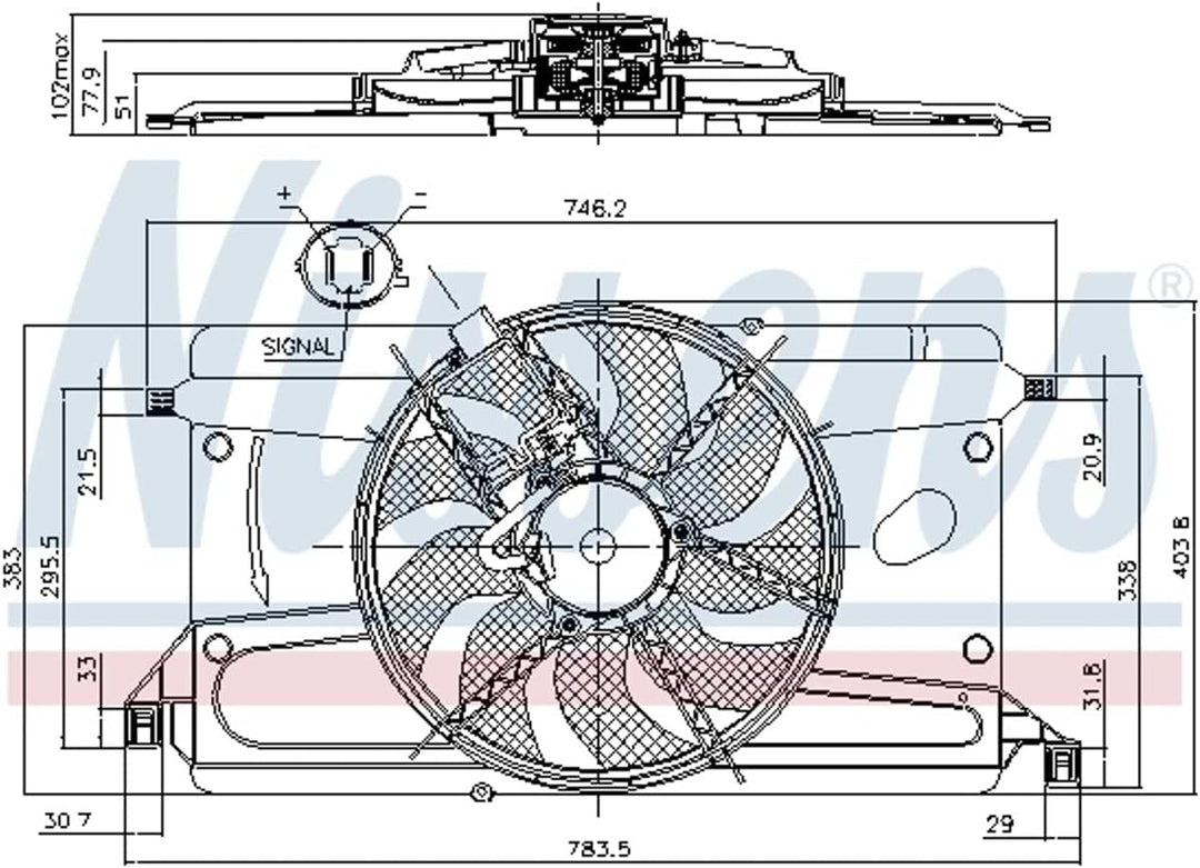Nissens 85697 Lüfter Kühlung des Motors