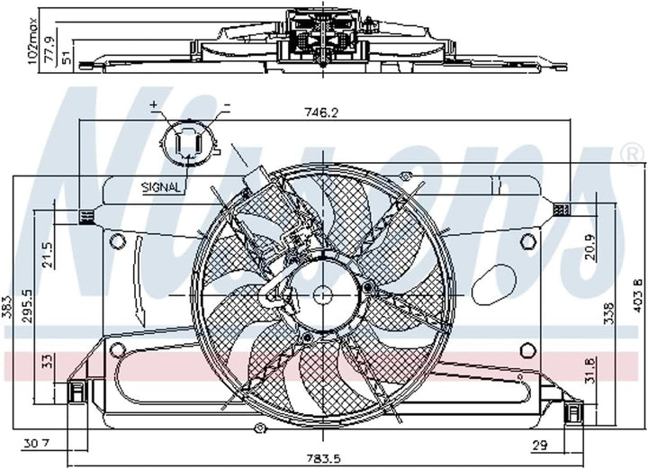 Nissens 85697 Lüfter Kühlung des Motors