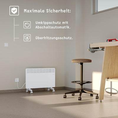 STIEBEL ELTRON neue Elektroheizung Standgerät für ca. 25 m², TÜV geprüft, Konvektor-Heizung mit einf