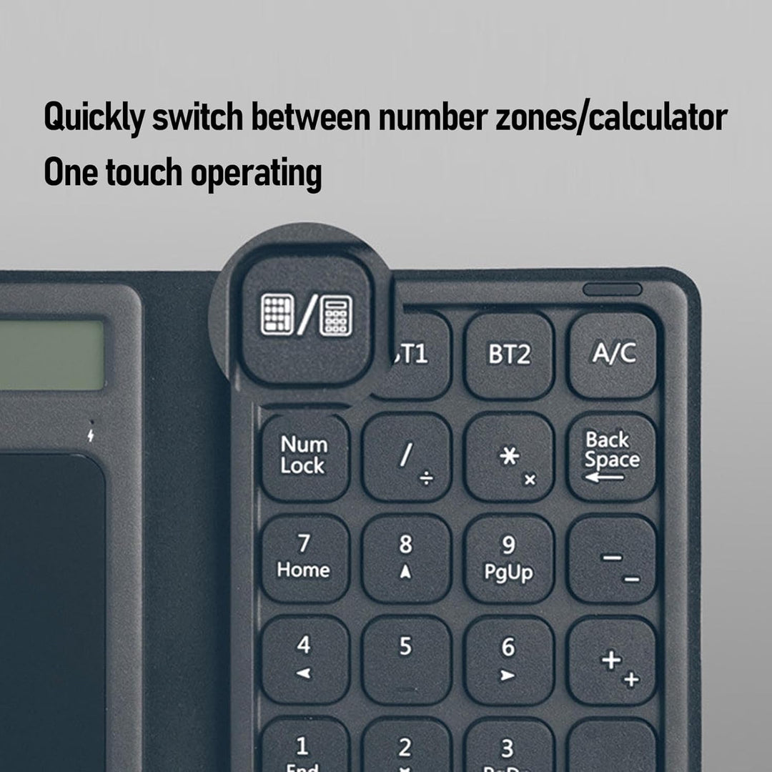 3 in 1 Bluetooth, Nummernpad, 23 Tastendrafnummernpad mit Num -Sperrschliessung tragbar. Grosse Touc