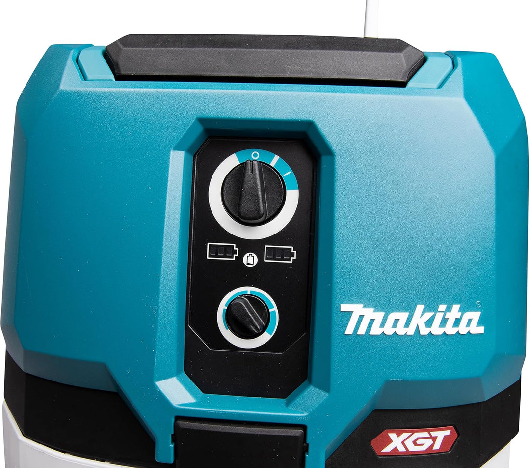Makita VC003GLZ Akku-Staubsauger 15L 40V max. Nass+Trocken (ohne Akku, ohne Ladegerät), Petrol/Weiss