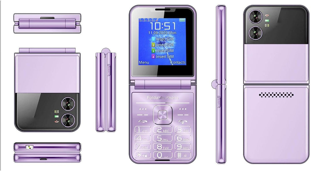 Fockety 2G-Klapptelefon für Senioren, 2,6-Zoll-Bildschirm, Entsperrtes Dual-SIM-Klapphandy, Mobiltel