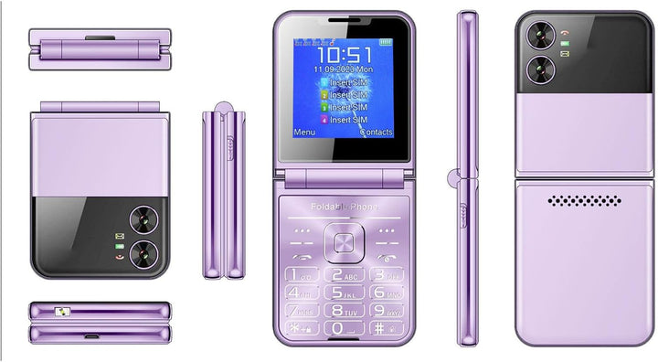 Fockety 2G-Klapptelefon für Senioren, 2,6-Zoll-Bildschirm, Entsperrtes Dual-SIM-Klapphandy, Mobiltel