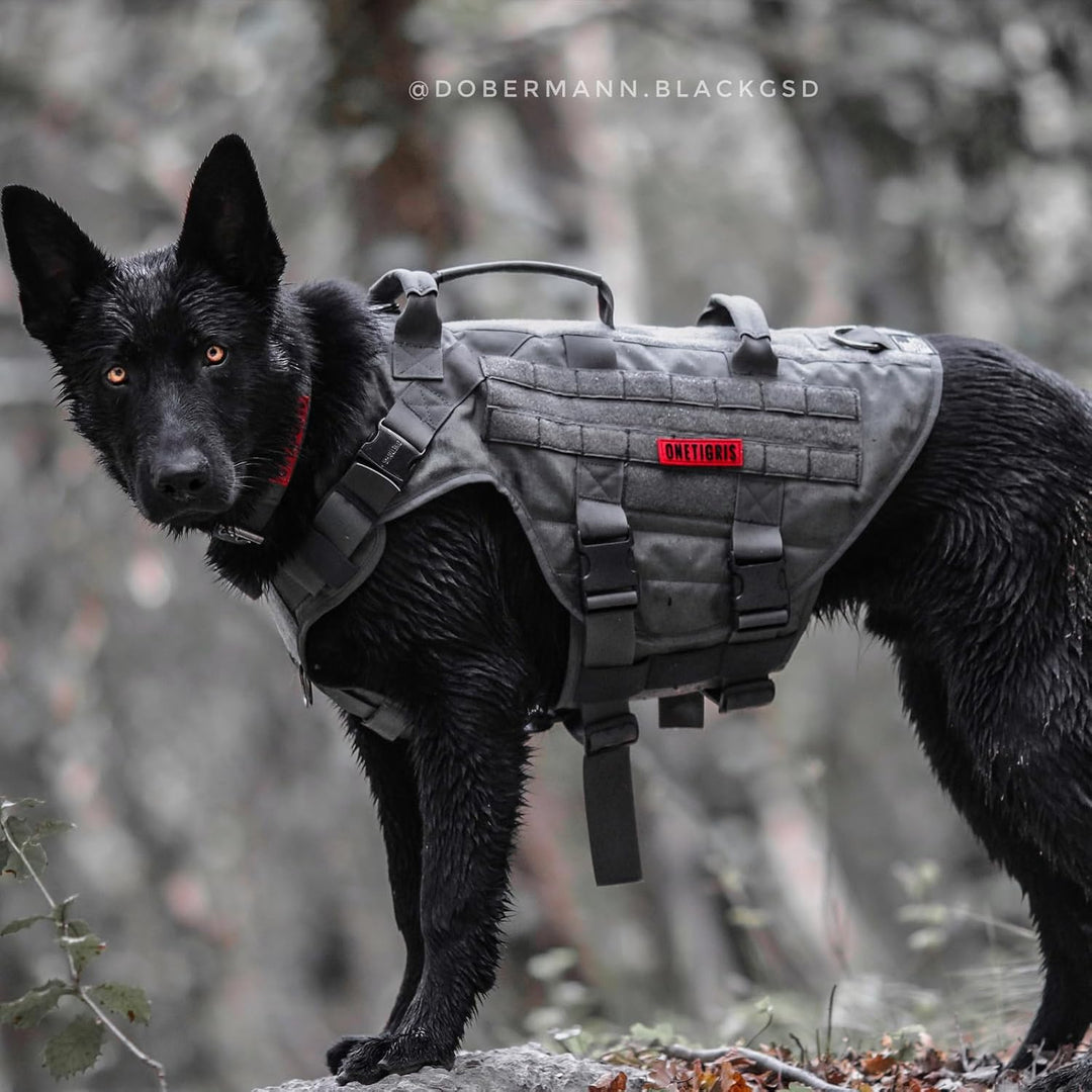 OneTigris Hundegeschirr, X Destroyer Taktisches Einstellbar Antizuggeschirr Ausbruchsicheres Geschir