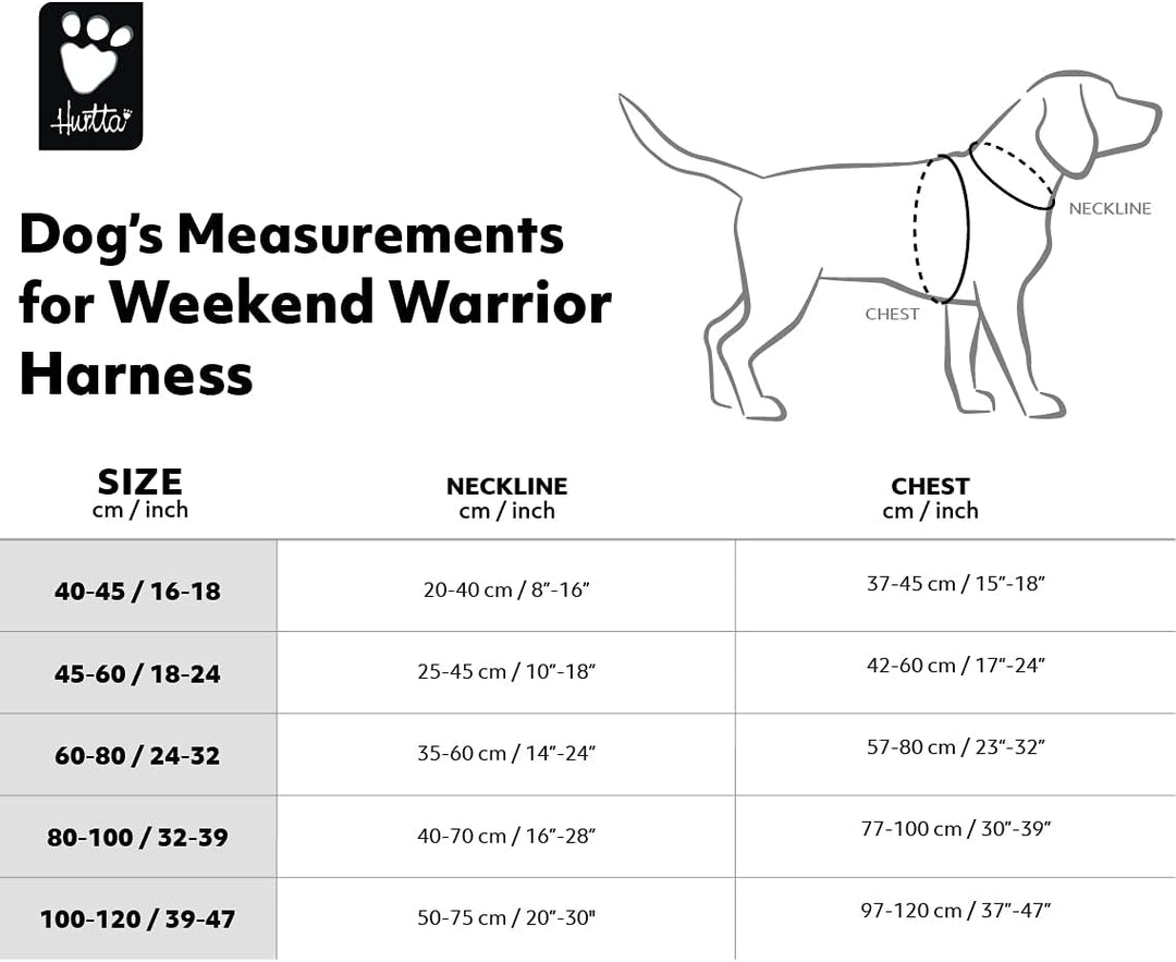 Hurtta Weekend Warrior Hundegeschirr für Grosse Hunde, Neon Gelb 80-100 cm Neon Lemon 32-39 in, Neon