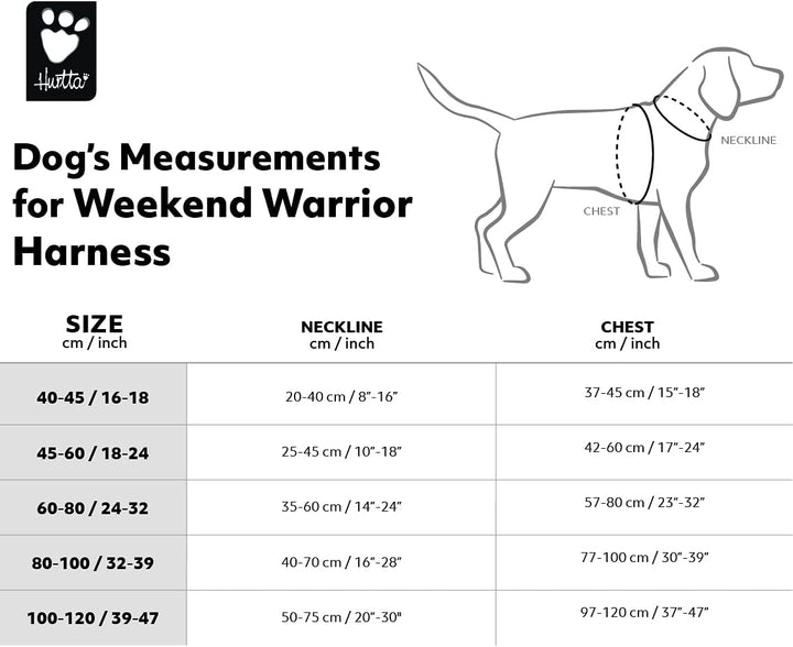Hurtta Weekend Warrior Hundegeschirr für Grosse Hunde, Neon Gelb 80-100 cm Neon Lemon 32-39 in, Neon