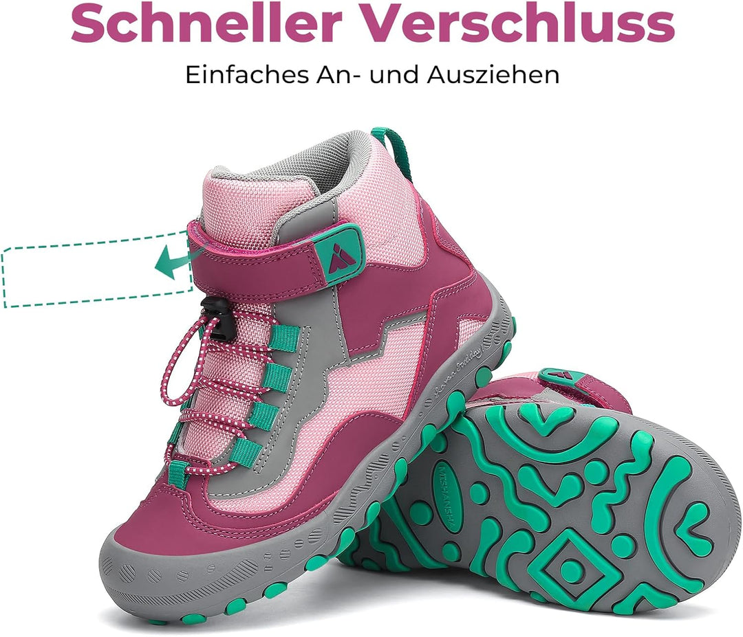 Mishansha Kinder Trekking- &amp; Wanderschuhe Jungen Mädchen Wanderstiefel Outdoor Trekkingschuhe 27 EU