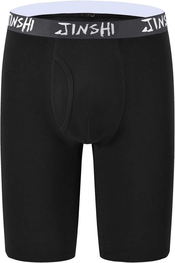 JINSHI Herren Boxershorts Extra Langes Beine Unterhosen Weich Bambus Retroshorts Passform Trunks Unt