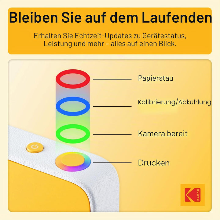 Kodak Printomatic+ Sofortbild Digitalkamera Starter-Set mit Tasche und 20er Zink-Fotopapier – 10MP,