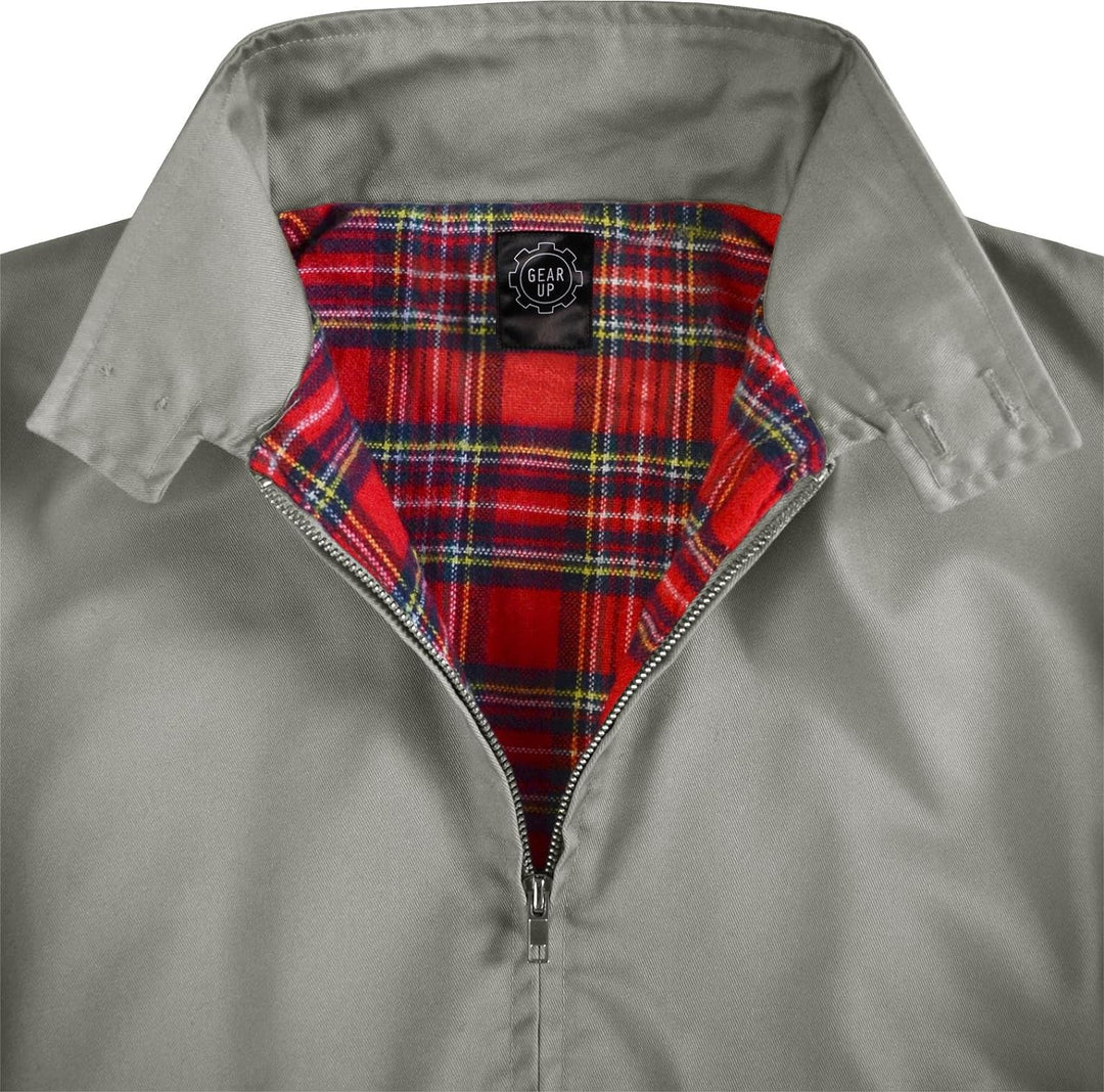 Original GearUp® Harrington Jacke English Style in 12 verschiedenen Designs wählbar 3XL Grau, 3XL Gr
